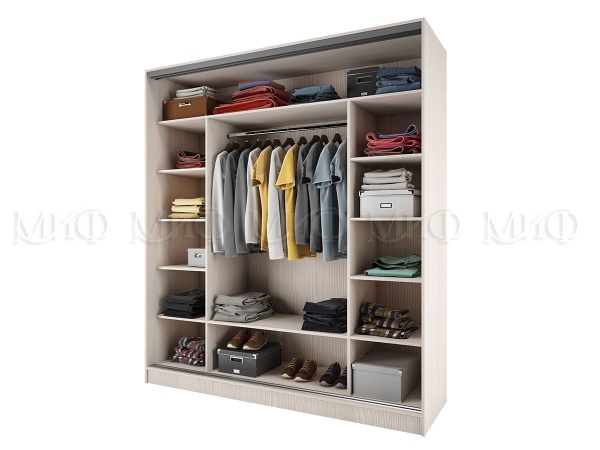 Шкаф-Купе Тринити-6 (Ш-2000 мм x В-2244 мм x Г-600 мм)/Разные Цвета