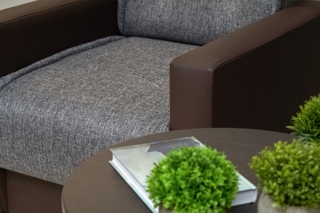 Кресло Лондон рогожка серая