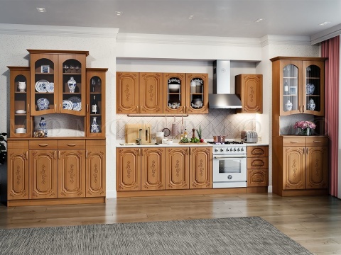 Набор (Кухонный Гарнитур Лиза-2 МДФ 2000 мм + Буфет 1400 мм + Буфет 800 мм)/Разные Цвета